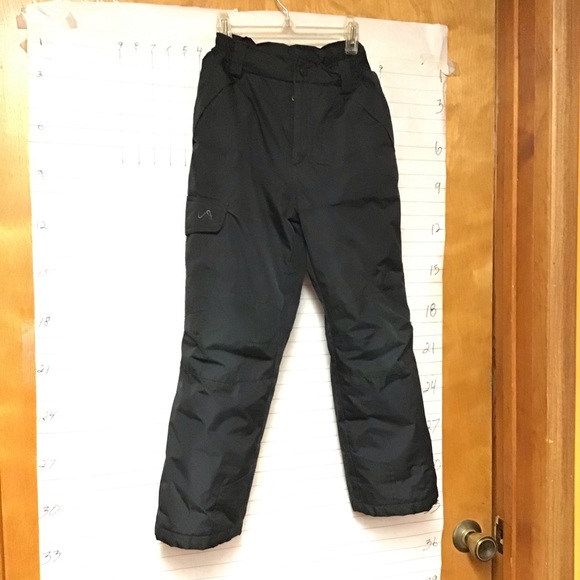 VERTICAL 9 boys ski pants sz S 7/8 black - Picture 1 of 7